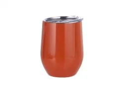 Sublimation 12oz Stainless Steel Stemless Wine Cup (Orange)