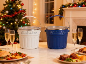 260oz Powder Coated Stainless Steel Ice Bucket