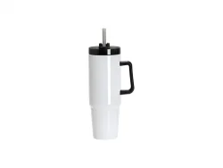 Sublimation Blanks 36oz/1080ml Stainless Steel Travel Tumbler with Lid &amp; Straw(White)