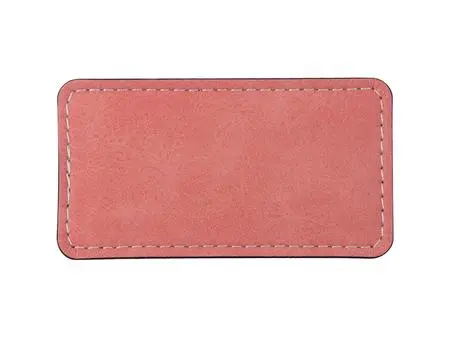 Sublimation PU Leather Badge Name Tag (Pink, Big Rectangle)