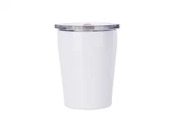Sublimation 8oz/240ml Stainless Steel Milk Mug w/ Plastic Lid (White)