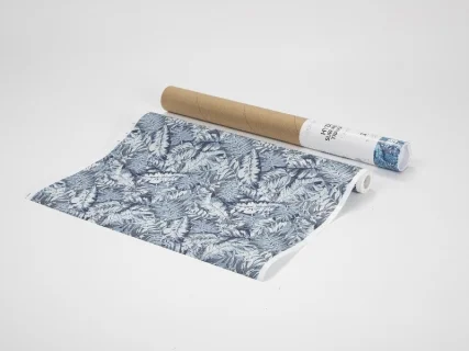 Hydro Sublimation Transfer Paper Roll(Blue Tropic Leaves, 38*1220cm/ 15in x 40ft)