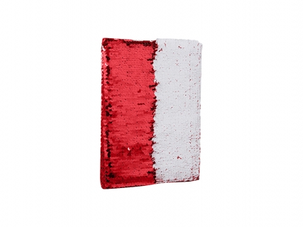 Sublimation A5 Sequin Notebook (Red W/ White)
