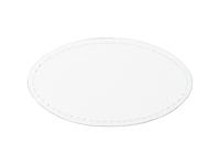 Sublimation PU Leather Badge Name Tag (White, Oval)