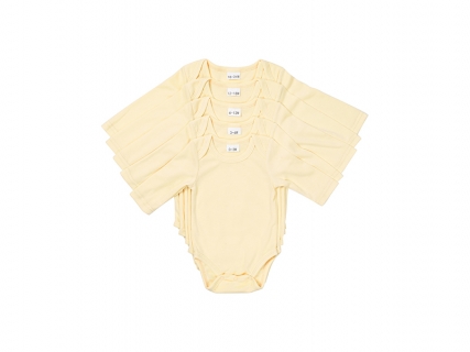 Sublimation Blanks Baby Onesie Long Sleeve S(Yellow)