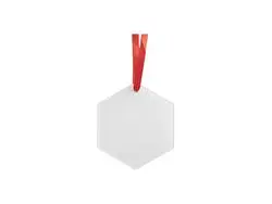 Adorno acrílico de sublimación (hexágono, 7,6 * 7,6 * 0,2 cm)