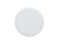 Tapa de pajita de silicona subyacente con inserto (Blanco, redondo)