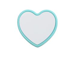 Tapa de pajita de silicona con inserto (Verde, Forma Corazón)