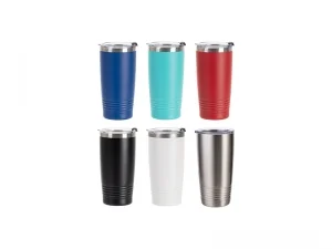 Engraving Blanks 20oz/600ml Powder Coated SS Tumbler with Ringneck Grip