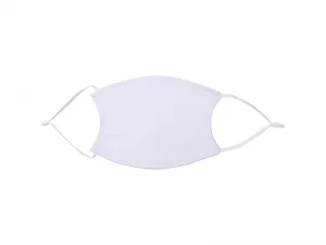 13*17.8cm Sublimation Adult Face Mask (Full White) with White Strap