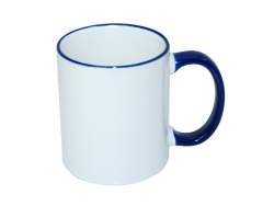 Sublimation 11oz Rim Handle Mug - Blue