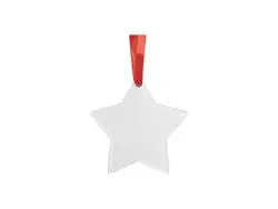 Pendente em acrílico para sublimação (Estrela, 7,6 x 7,6 x 0,2 cm)