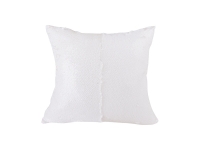 Sublimation Flip Sequin Pillow Cover (White w/ White)
