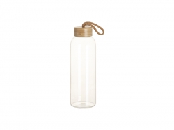 Sublimation Blanks 25oz/750ml Clear Glass Bottle w/ Bamboo Lid