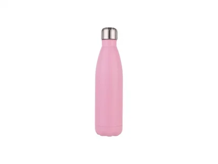 Engraving Blanks 17oz/500ml Stainless Steel Cola Bottle(Matt Pink)