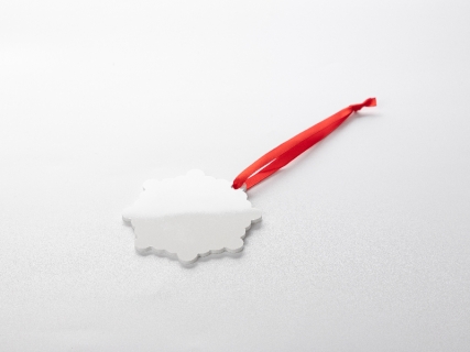 Sublimation Blanks Plastic Hanging Ornament (Snowflake, φ7.6cm)