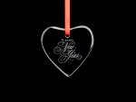 3&quot; Engraved Glass Ornament (Heart)