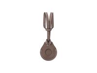 Sublimation PU AirTag Holder with Strap Bag Charm(Dark Gray)