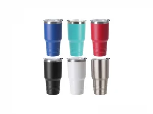 Engraving Blanks 30oz/900ml Powder Coated Ringneck Grip SS Tumbler with Straw