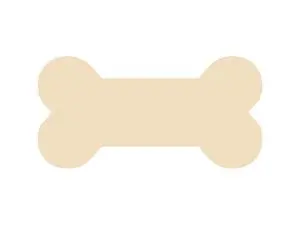 Sublimation Blanks Bone Shaped Plywood Sign w/ Stripes (25.4*12.7*1.5cm)