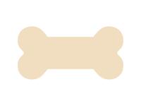 Sublimation Blanks Bone Shaped Plywood Sign w/ Stripes (25.4*12.7*1.5cm)