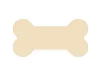 Sublimation Blanks Bone Shaped Plywood Sign w/ Stripes (25.4*12.7*1.5cm)