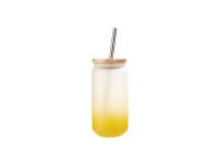 Sublimation Blanks 18oz/550ml Glass Mug Gradient Yellow