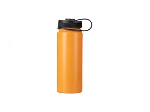 Sublimation 18oz/550ml Stainless Steel Flask w/ Portable Lid (Orange)