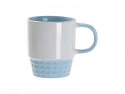 Sublimation Blanks 10oz/300ml Stackable Inner/Handle Color Mug--Light Blue