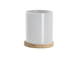 Sublimation 11oz Ceramic Flowerpot with Bamboo Base