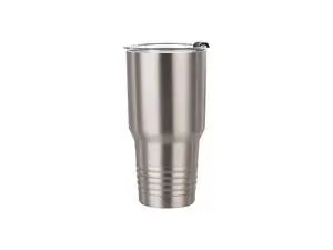 Sublimation Blanks 30oz/900ml Stainless Steel Tumbler w/ Ringneck Grip(Silver)