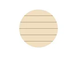 Sublimation Blanks Round Plywood Sign w/ Stripes (φ25.4*1.5cm)