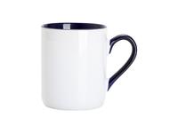 Sublimation 11oz Inner Handle Color Mugs w/ Curved Bottom (Dark Blue)