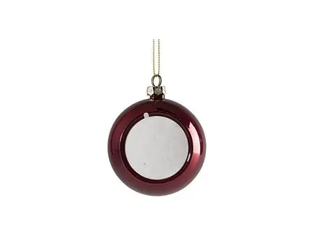 Adorno de bola de Navidad brillante de plástico de 8 cm sin insert (rojo)Cantidad mínima: 2000uds