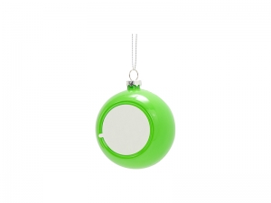 7.8cm Plastic Christmas Ball Ornament (Glossy Green)