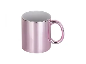 11oz Sublimation Blanks Pink Plated Ceramic Mug