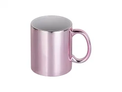 11oz Sublimation Blanks Pink Plated Ceramic Mug