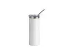 Sublimation 20oz/600ml 3D Puffy Cloud Stainless Steel Skinny Tumbler w/ Straw (White)