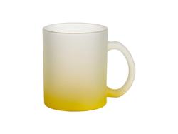 Sublimation 11oz Glass Mugs Gradient Yellow