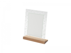 Sublimation Blanks Retangular Glass Photo Frame w/ White Patch (Blue LOVE, 20*25cm)