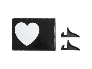 Slate with Sublimatable White Heart Patch (15*20cm/5.9&quot;*7.9&quot;)